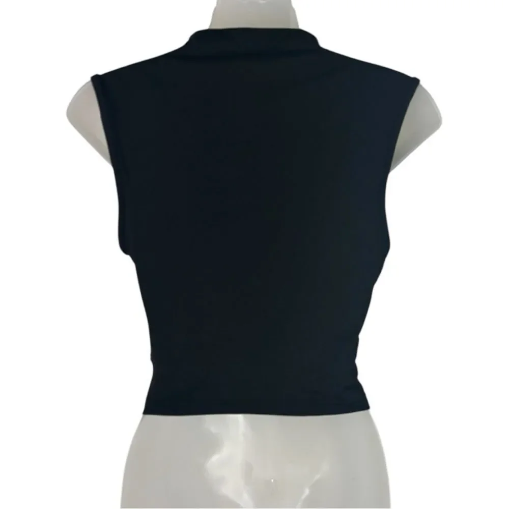SHEIN Black and Cream Color Block Tank Top Size Small